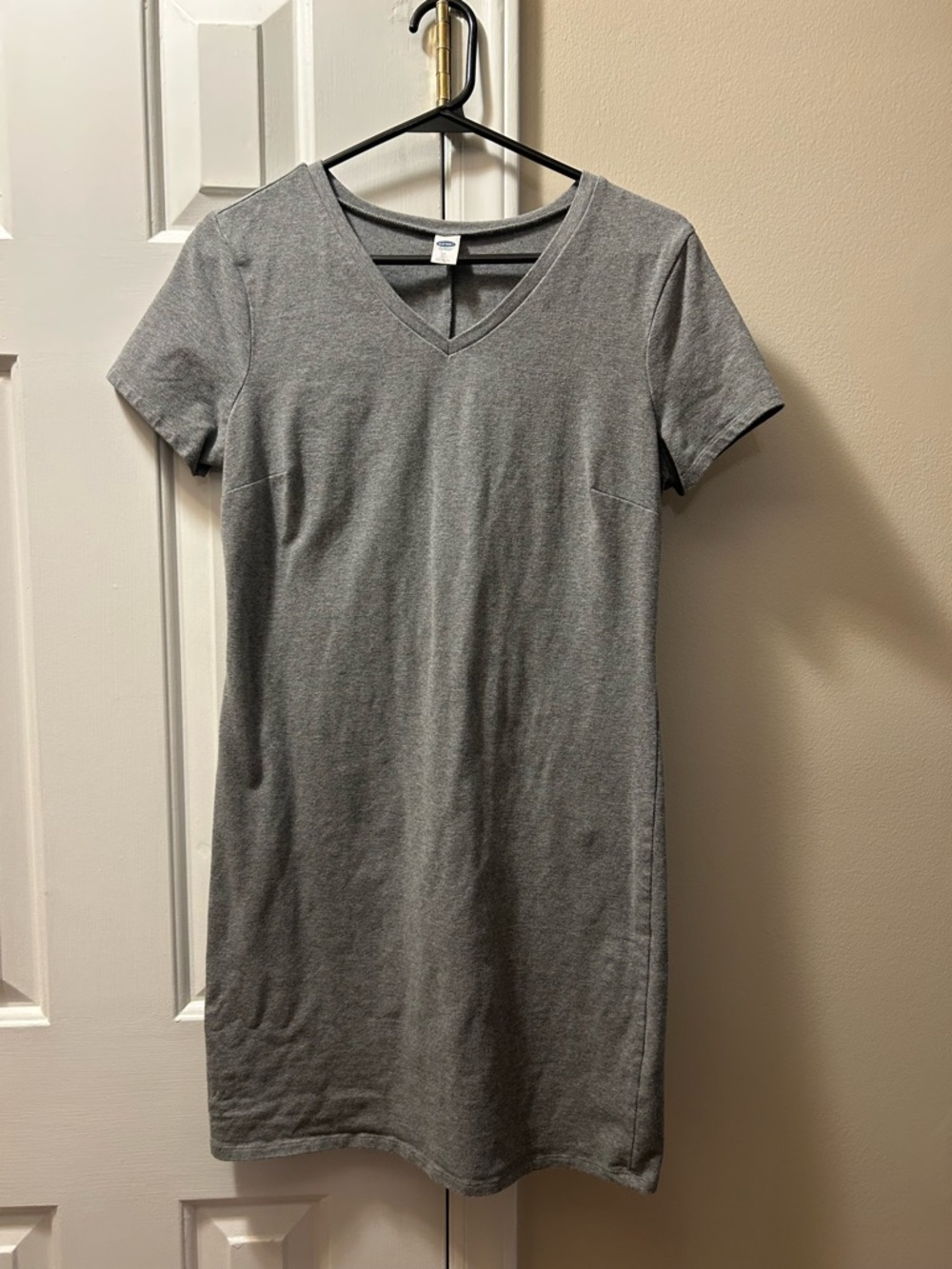 Old Navy Gray V-Neck Tee Dress